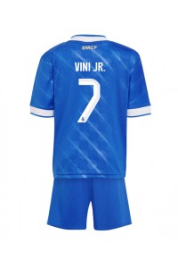 Fotbalové Dres Real Madrid Vinicius Junior #7 Dětské Třetí Oblečení 2025-26 Krátký Rukáv (+ trenýrky)